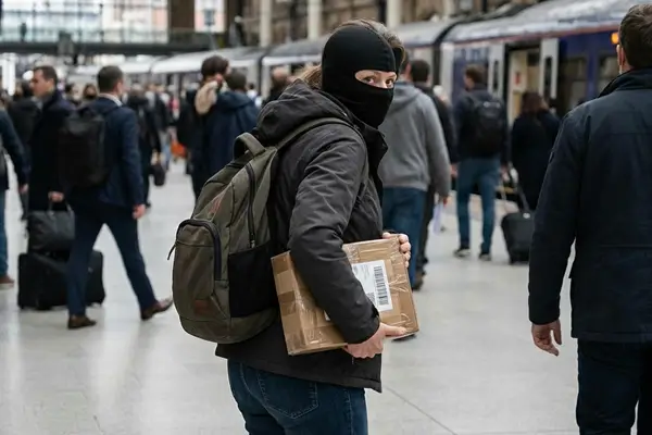 woman smuggling package