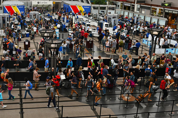 Airport security line