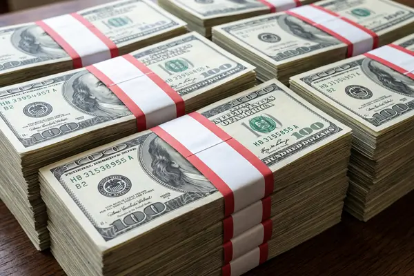 stacks of cash